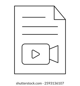 Video File Glyph Icon Design For Personal nad Commercial Use