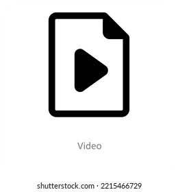 video and File icon concept