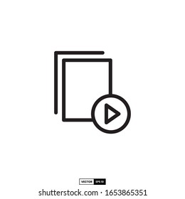 video file icon, design inspiration vector template for interface and any purpose
