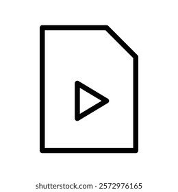 Video file icon flat editable icon mark