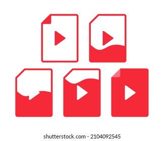 Video file icon . Illustration vector 