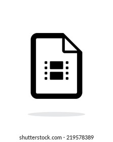 Video file icon on white background. Vector illustration.