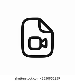 video file icon sign vector