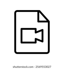 Video file icon Thin vector set