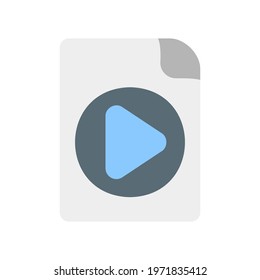 Video File icon vector illustration in flat style about multimedia for any projects, use for website mobile app presentation
