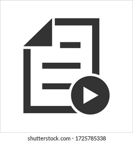 Video file icon, vector image