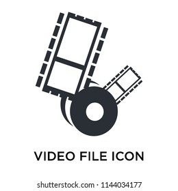 Video File icon vector isolated on white background for your web and mobile app design, Video File logo concept