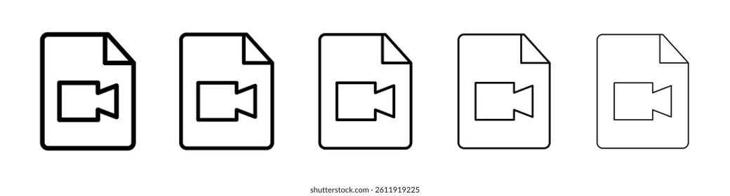 Video file icon Vector logo sign