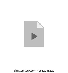 Video file icon vector from miscellaneous collection. Thin line video file outline icon vector illustration. Linear symbol for use. On web and mobile apps, logo