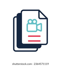 Video File icon vector stock illustration