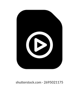Video File Icon Vector Symbol Design Illustration