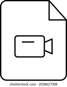 Video File Isolated Vector icon which can easily modify or edit

