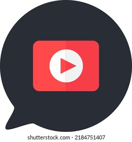 Video file mobile phone app button icon vector. Smartphone application for watching and storage movie or clip. Portable cinema in digital electronic cellphone flat cartoon illustration