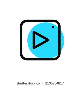 Video file simple minimal line art icon. Pixel perfect, editable stroke