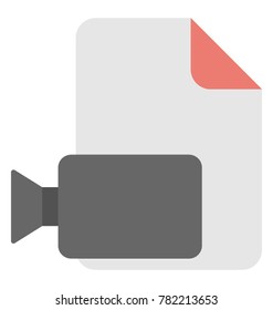 
Video File Vector Icon
