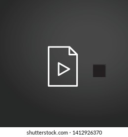 Video File vector icon. Video File concept stroke symbol design. Thin graphic elements vector illustration, outline pattern for your web site design, logo, UI. EPS 10.