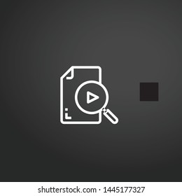 Video File vector icon. Video File concept stroke symbol design. Thin graphic elements vector illustration, outline pattern for your web site design, logo, UI. EPS 10.