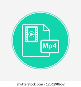 Video file vector icon sign symbol