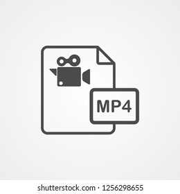 Video file vector icon sign symbol