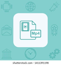 Video file vector icon sign symbol