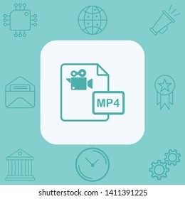 Video file vector icon sign symbol