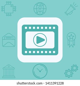 Video file vector icon sign symbol