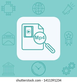 Video file vector icon sign symbol