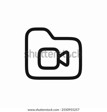 video files folder icon sign vector
