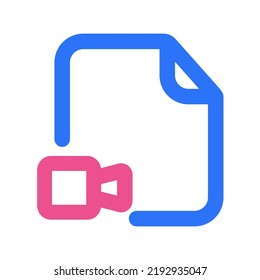 Icono de archivos de vídeo de dos tonos
