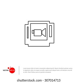 Video Files Icon - Vector Illustration - Flat pictogram icon