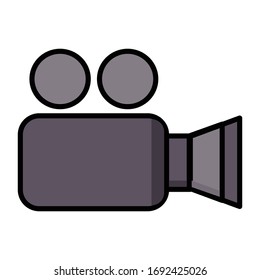 Video with filled line icon vector illustration