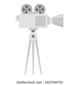 Video film camera icon. Flat illustration of video film camera vector icon for web design