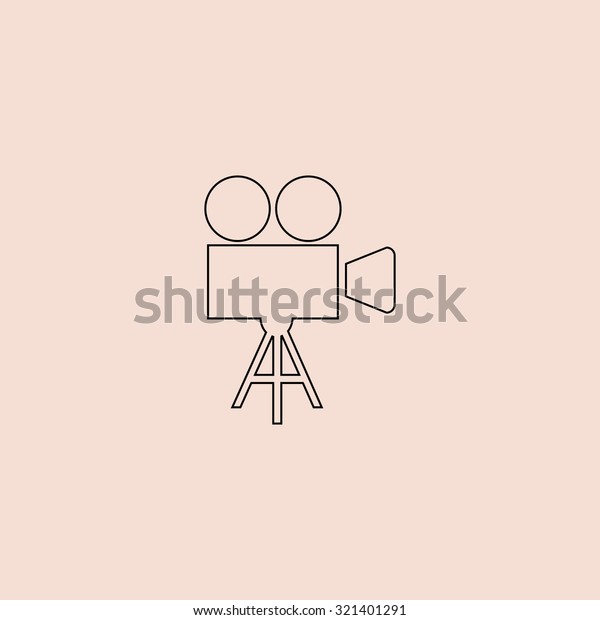 Video Film Camera Outline Vector Icon Stock Vector (Royalty Free ...