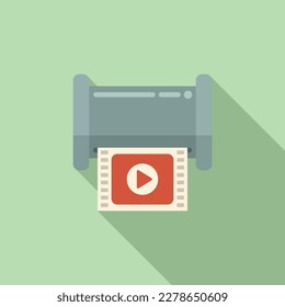 Video film icon flat vector. Montage video. Edit sound