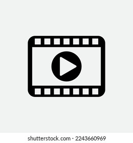 Video ,film icon vector logo design template