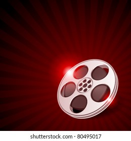 Video film tape cinema vector background. Eps 10.