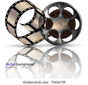 video film tape on disc vector format