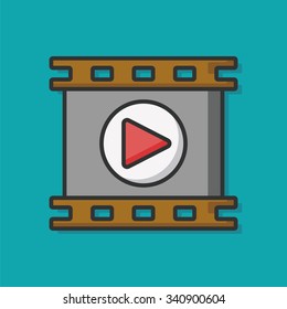 video film vector icon