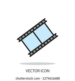 video film vector icon, linear sign