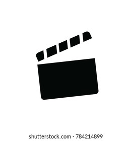 video filming clipper for movie shooting actors vector icon movie industry and music