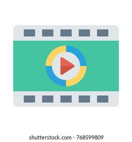 video flat icon