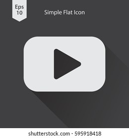 Video Flat Icon. Simple Sign Of Technology. Vector Illustrated Symbol