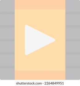 Video Flat Light Vector Icon Design