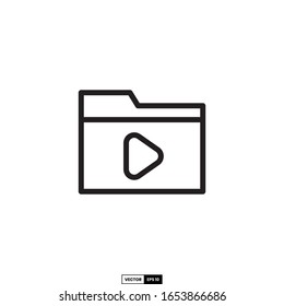 video folder icon, design inspiration vector template for interface and any purpose