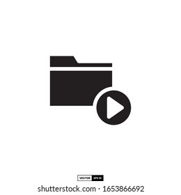 video folder icon, design inspiration vector template for interface and any purpose