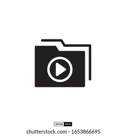 video folder icon, design inspiration vector template for interface and any purpose