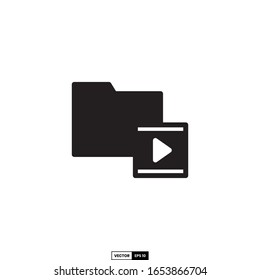 video folder icon, design inspiration vector template for interface and any purpose