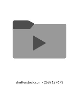 Video folder icon in gray