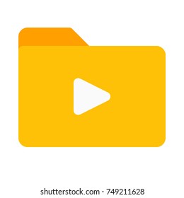 video folder on isolated background