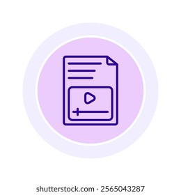 Video Format color circle icon , vector, pixel perfect, illustrator file